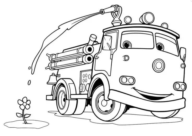 Tô Màu Xe Cứu Hỏa Kích Thích Sáng Tạo 63