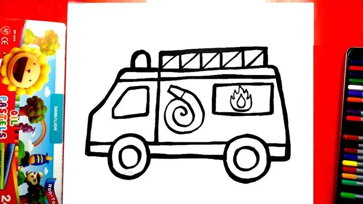 Tô Màu Xe Cứu Hỏa Kích Thích Sáng Tạo 64