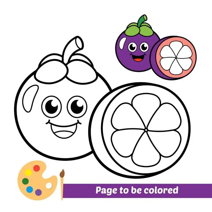 Trái Cây Tranh Tô Màu Các Loại Quả - Sáng Tạo Bộ Sưu Tập Mới 50