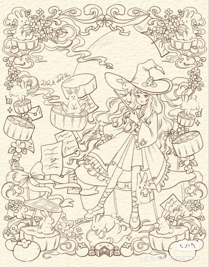 Tranh tô màu 12 cung hoàng đạo sắc màu 20