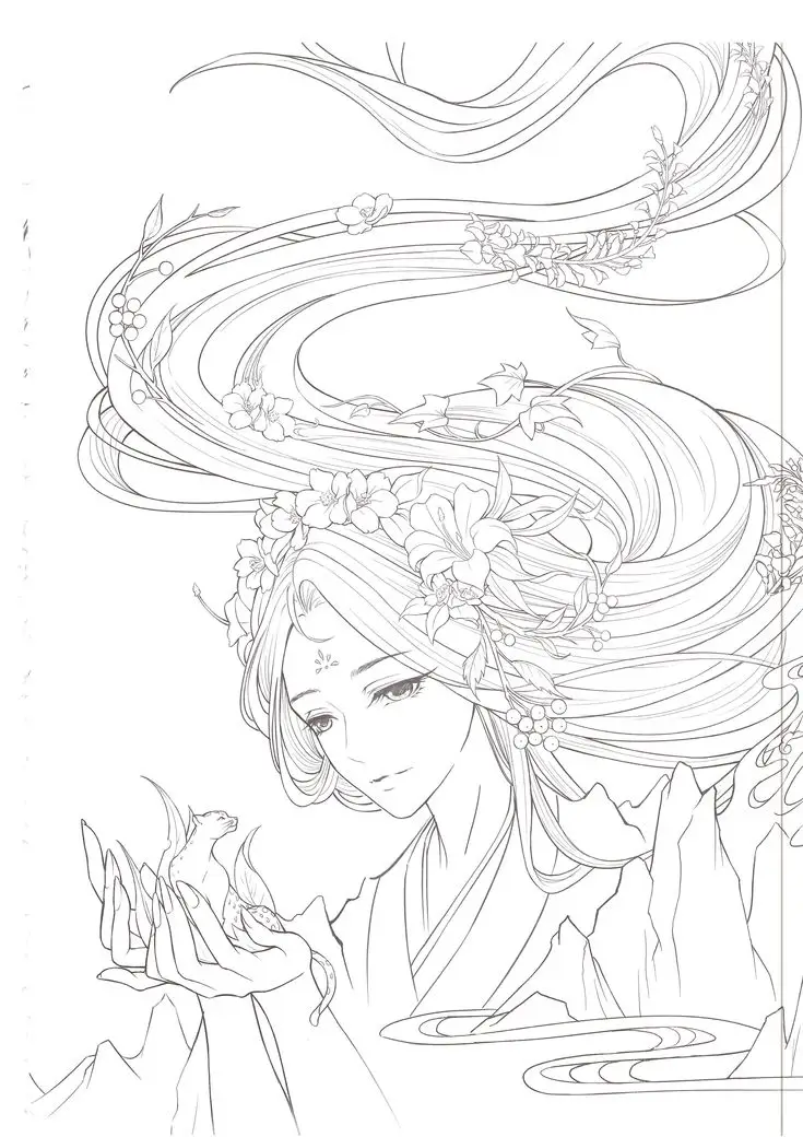 Tranh tô màu 12 cung hoàng đạo sắc màu 49