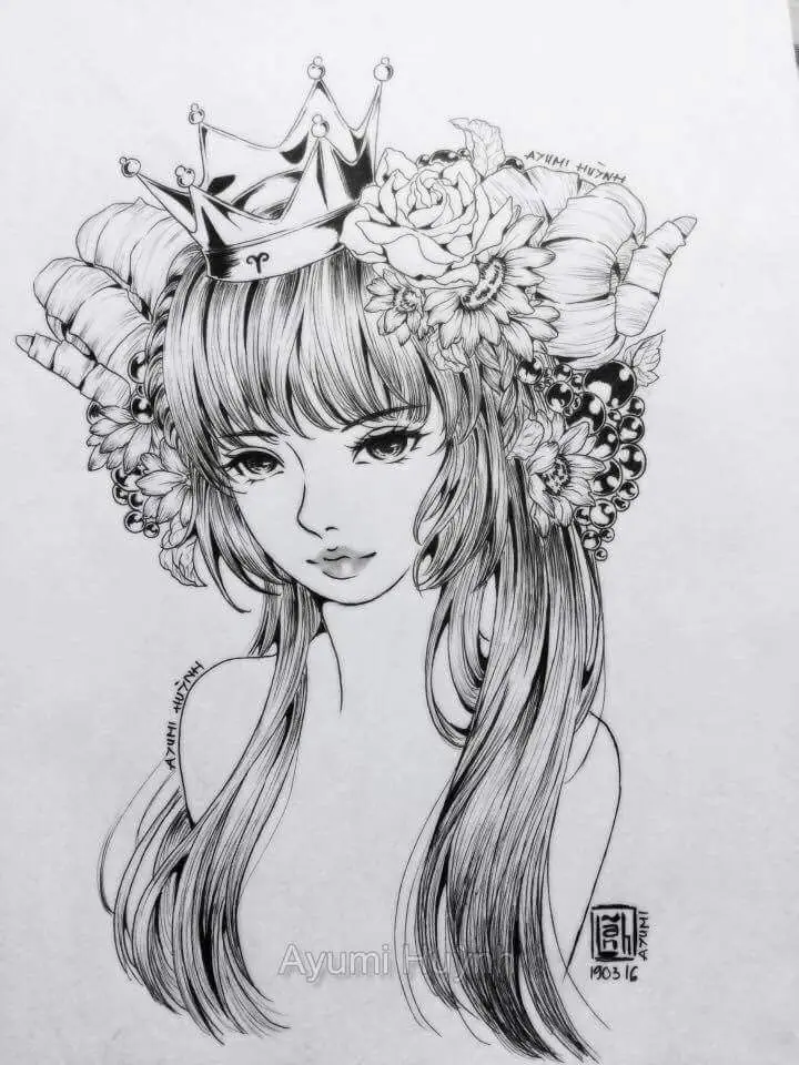 Tranh tô màu 12 cung hoàng đạo sắc màu 53