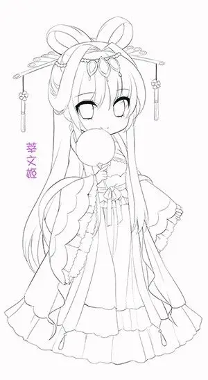 Tranh Tô Màu 12 Cung Hoàng Đạo Nữ Chibi Dễ Thương 19