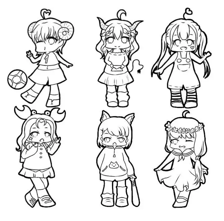 Tranh Tô Màu 12 Cung Hoàng Đạo Nữ Chibi Dễ Thương 38