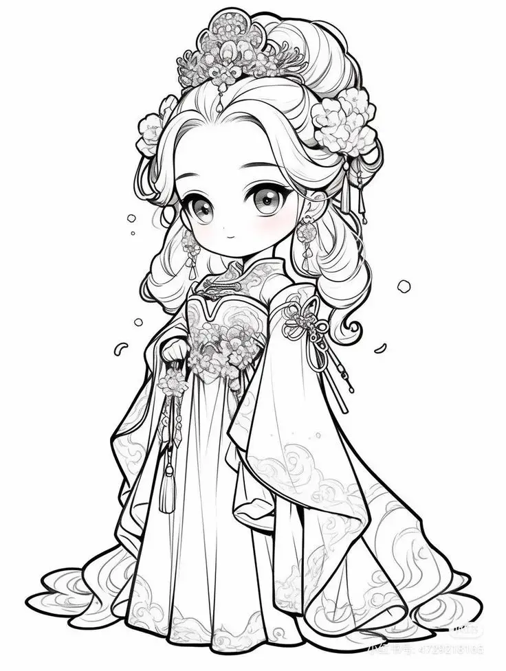 Tranh Tô Màu 12 Cung Hoàng Đạo Nữ Chibi Dễ Thương 39