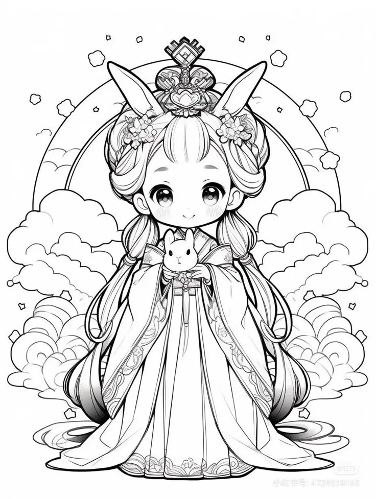 Tranh Tô Màu 12 Cung Hoàng Đạo Nữ Chibi Dễ Thương 42