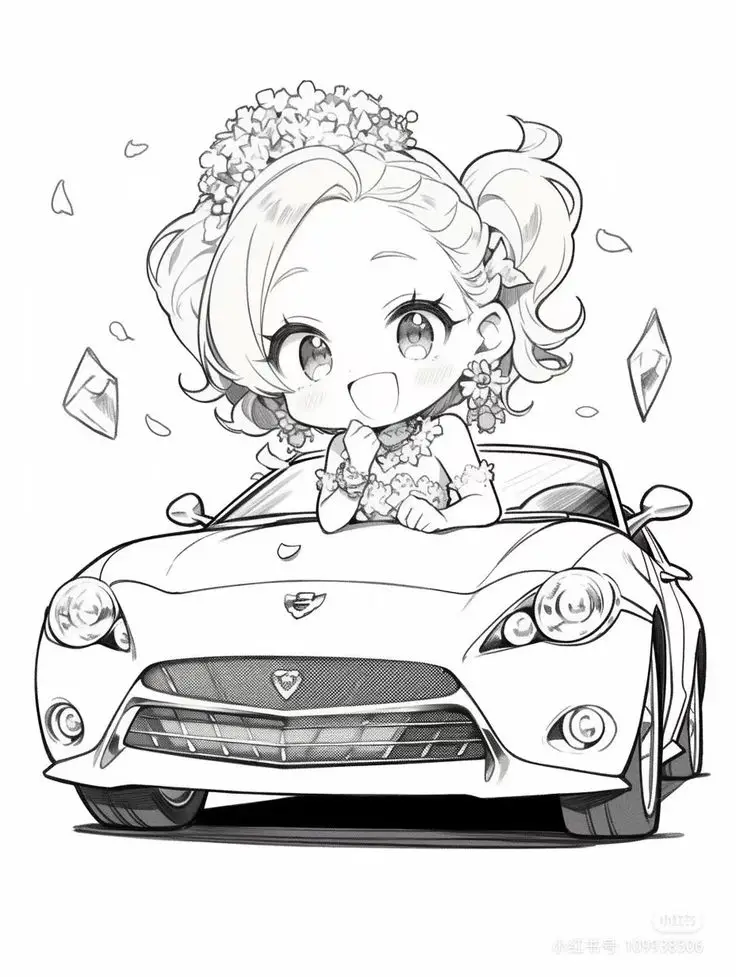 Tranh Tô Màu 12 Cung Hoàng Đạo Nữ Chibi Dễ Thương 44