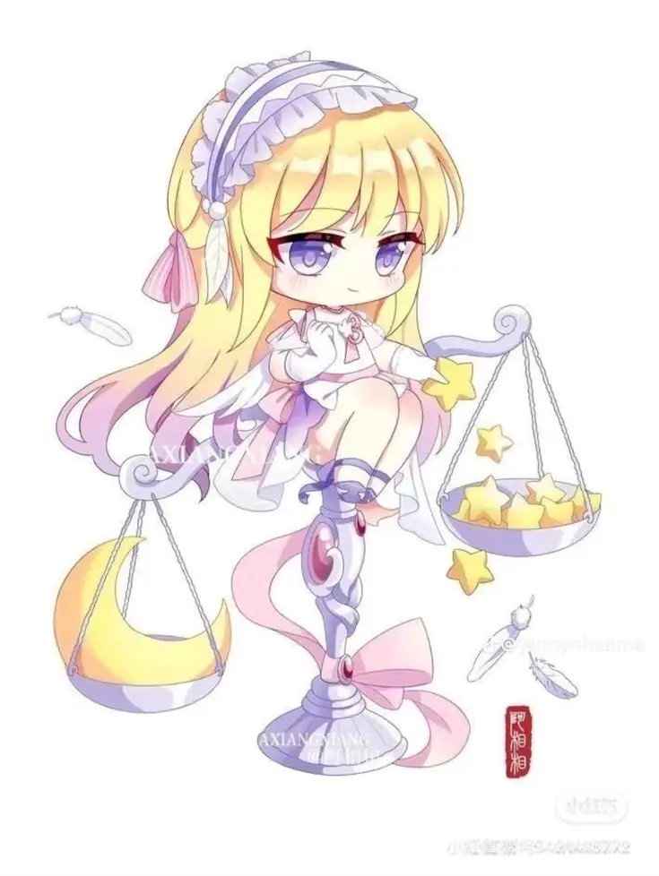 Tranh Tô Màu 12 Cung Hoàng Đạo Nữ Chibi Dễ Thương 49