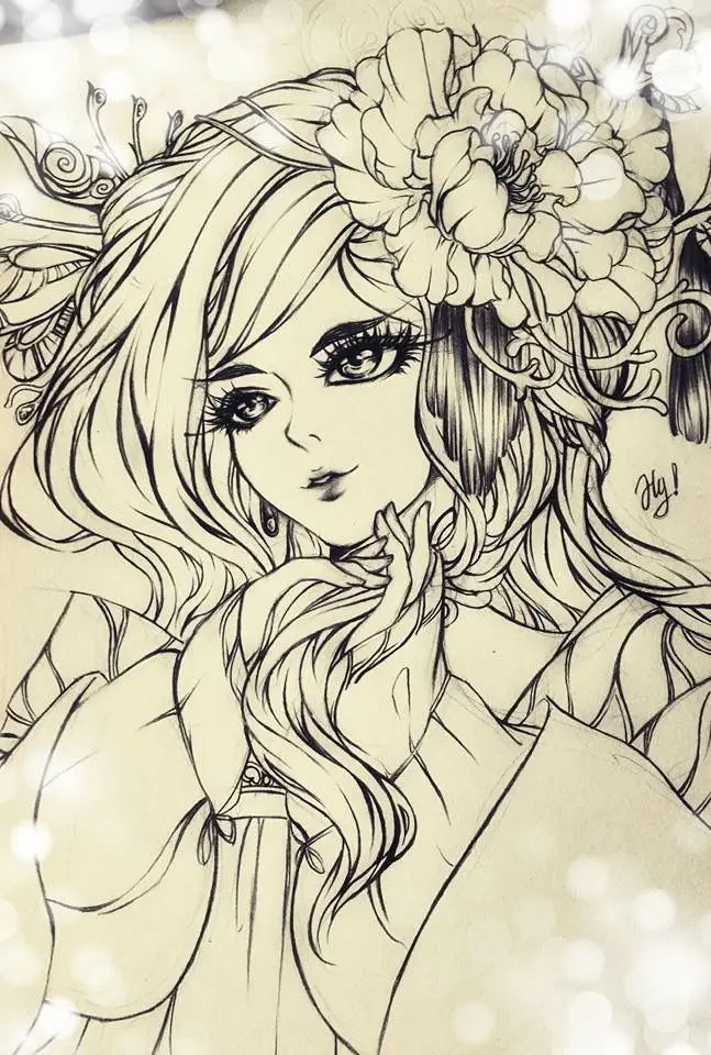 Tranh Tô Màu 12 Cung Hoàng Đạo Nữ Chibi Dễ Thương 52