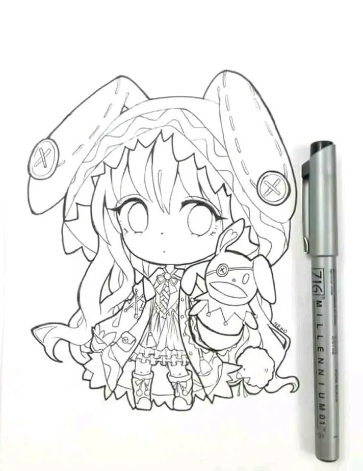 Tranh Tô Màu 12 Cung Hoàng Đạo Nữ Chibi Dễ Thương 54