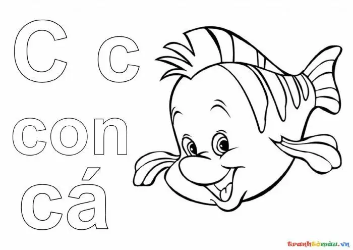 Tranh tô màu 29 chữ cái tiếng Việt giúp bé học tập 1