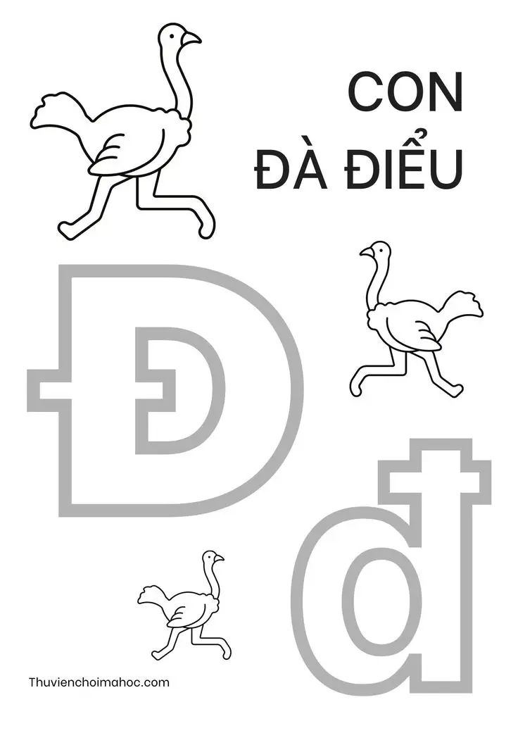 Tranh tô màu 29 chữ cái tiếng Việt giúp bé học tập 2