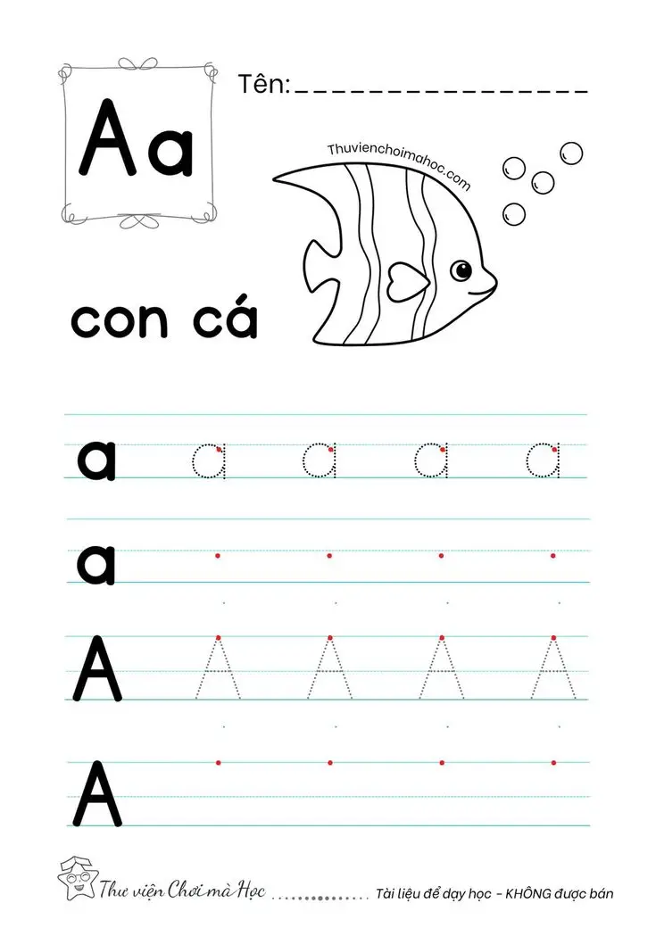 Tranh tô màu 29 chữ cái tiếng Việt giúp bé học tập 5