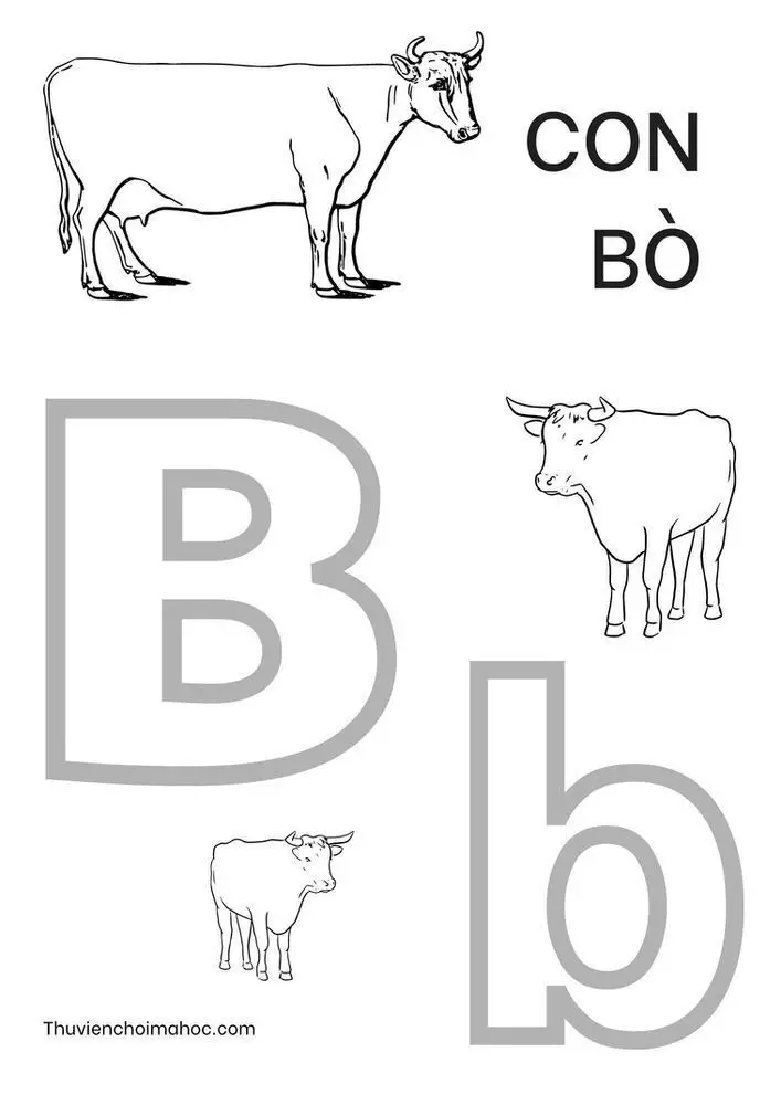 Tranh tô màu 29 chữ cái tiếng Việt giúp bé học tập 7