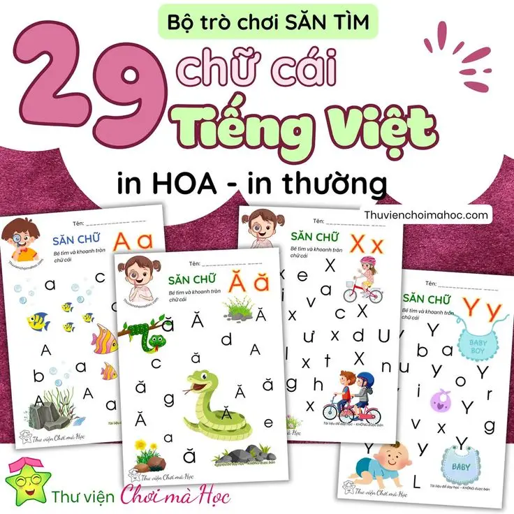 Tranh tô màu 29 chữ cái tiếng Việt giúp bé học tập 16