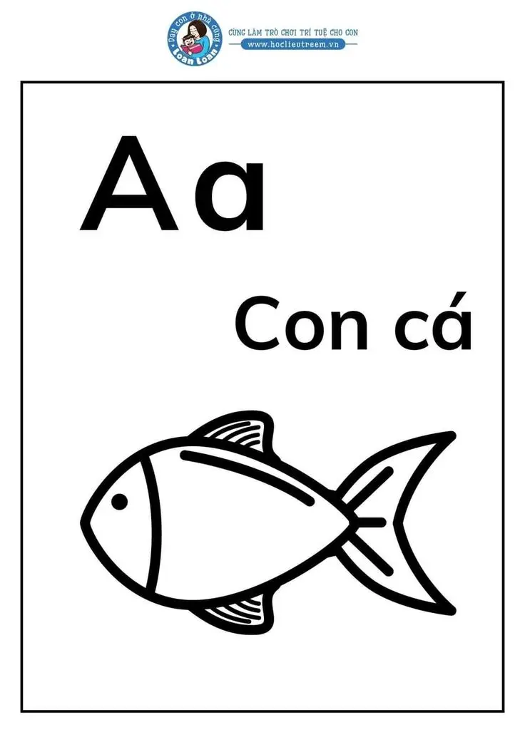 Tranh tô màu 29 chữ cái tiếng Việt giúp bé học tập 19