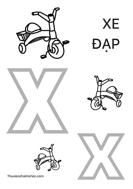 Tranh tô màu 29 chữ cái tiếng Việt giúp bé học tập 20