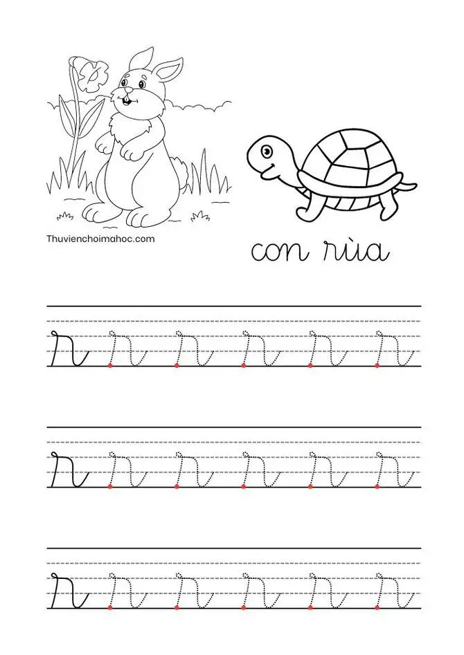 Tranh tô màu 29 chữ cái tiếng Việt giúp bé học tập 23