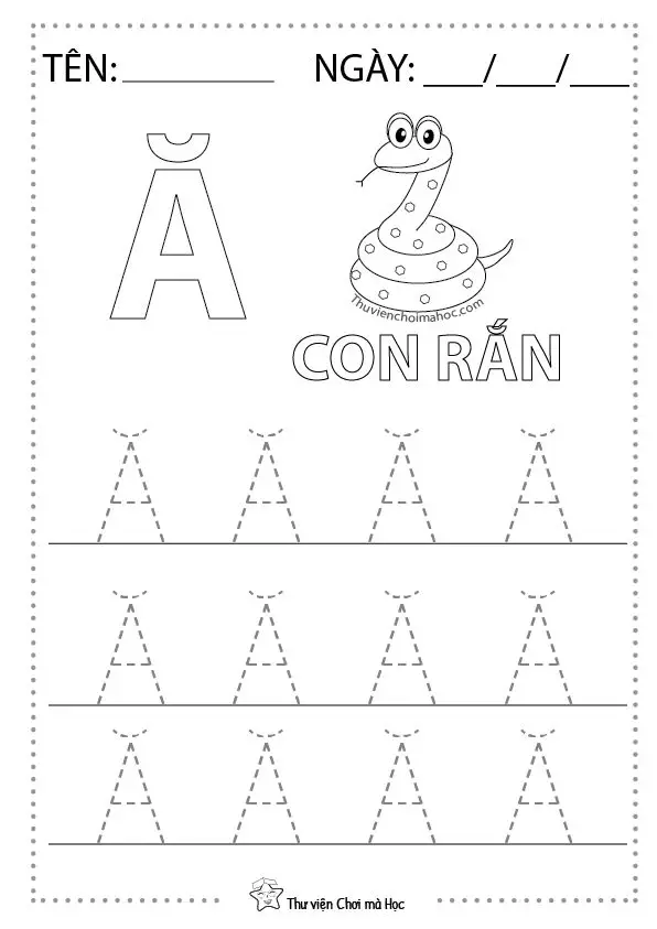 Tranh tô màu 29 chữ cái tiếng Việt giúp bé học tập 30