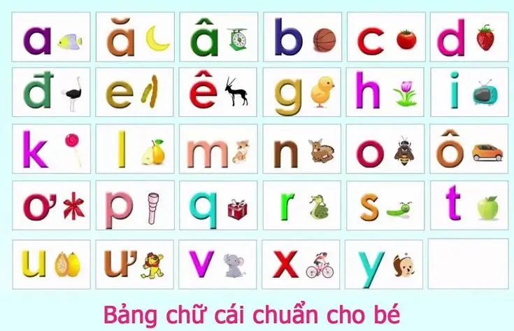 Tranh tô màu 29 chữ cái tiếng Việt giúp bé học tập 32