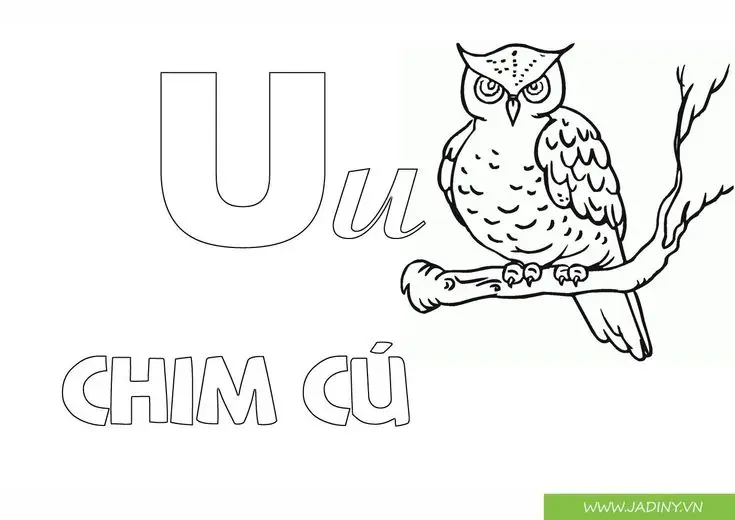 Tranh tô màu 29 chữ cái tiếng Việt giúp bé học tập 35