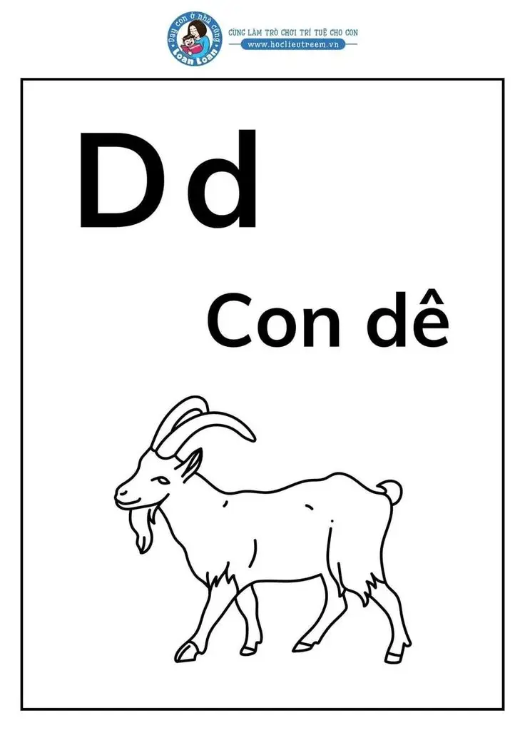 Tranh tô màu 29 chữ cái tiếng Việt giúp bé học tập 39