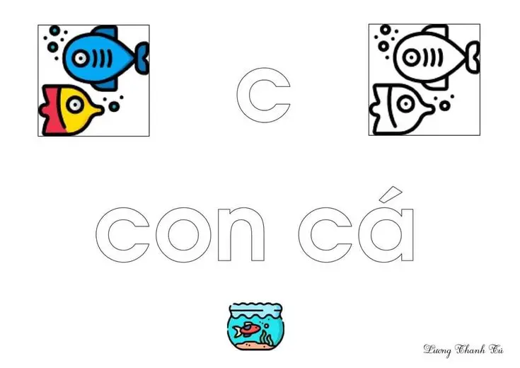 Tranh tô màu 29 chữ cái tiếng Việt giúp bé học tập 69
