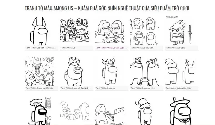 Tranh tô màu Among Us – Hình ảnh hấp dẫn cho fan game 7