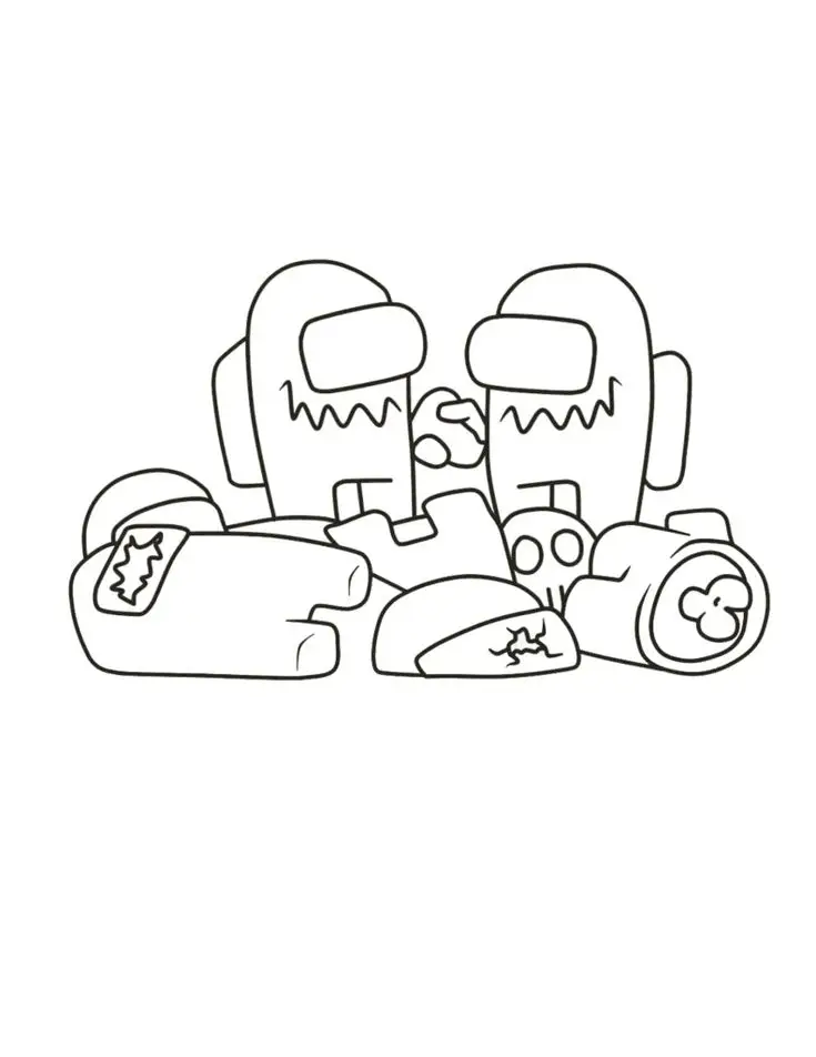 Tranh tô màu Among Us – Hình ảnh hấp dẫn cho fan game 12