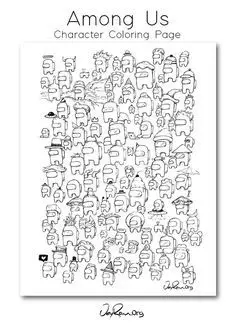 Tranh tô màu Among Us – Hình ảnh hấp dẫn cho fan game 13
