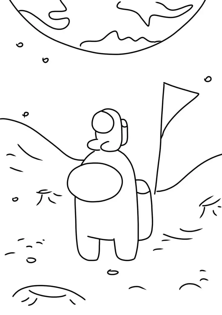 Tranh tô màu Among Us – Hình ảnh hấp dẫn cho fan game 15