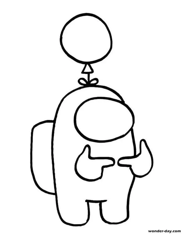 Tranh tô màu Among Us – Hình ảnh hấp dẫn cho fan game 27