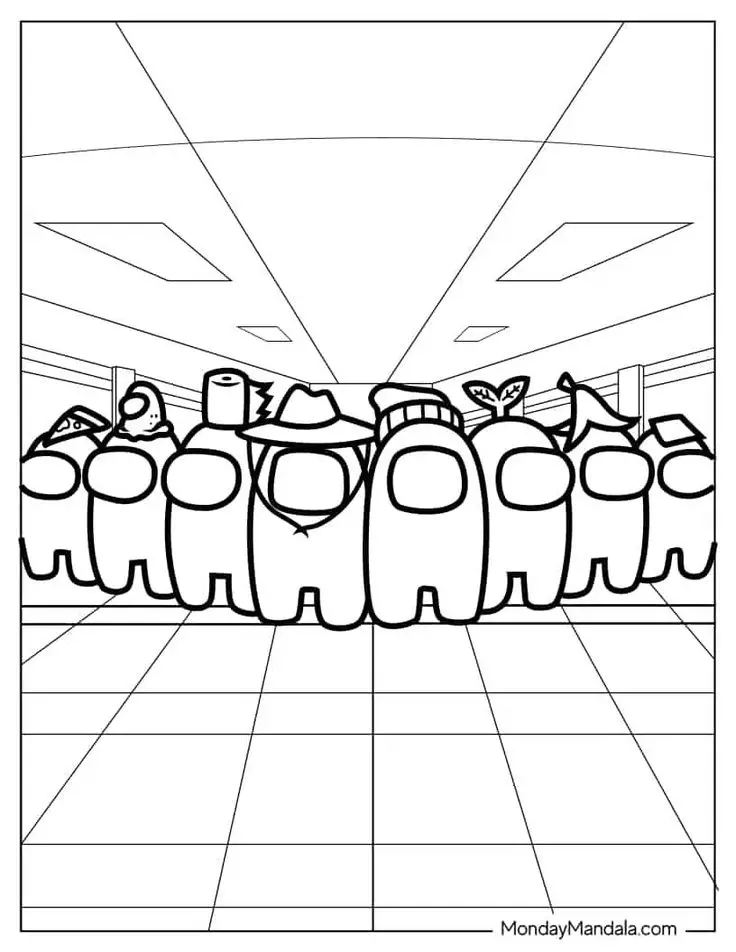 Tranh tô màu Among Us – Hình ảnh hấp dẫn cho fan game 34