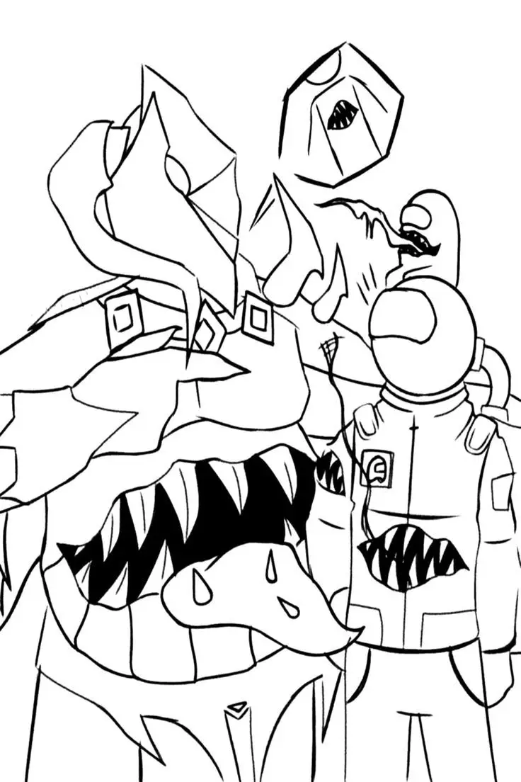 Tranh tô màu Among Us – Hình ảnh hấp dẫn cho fan game 44