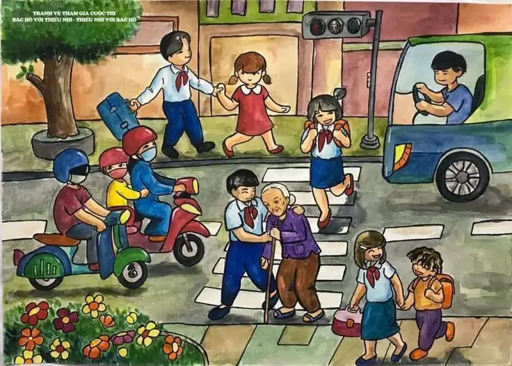 Tranh Tô Màu An Toàn Giao Thông Giúp Trẻ Nhận Thức 11
