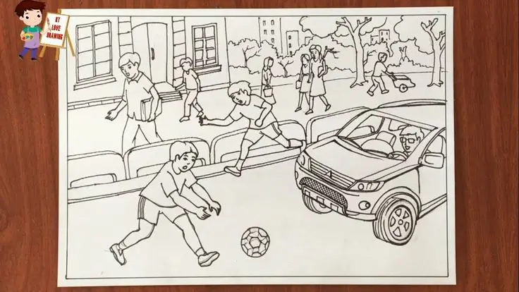 Tranh Tô Màu An Toàn Giao Thông Giúp Trẻ Nhận Thức 14