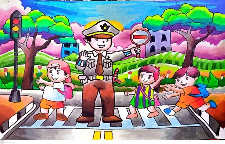 Tranh Tô Màu An Toàn Giao Thông Giúp Trẻ Nhận Thức 25