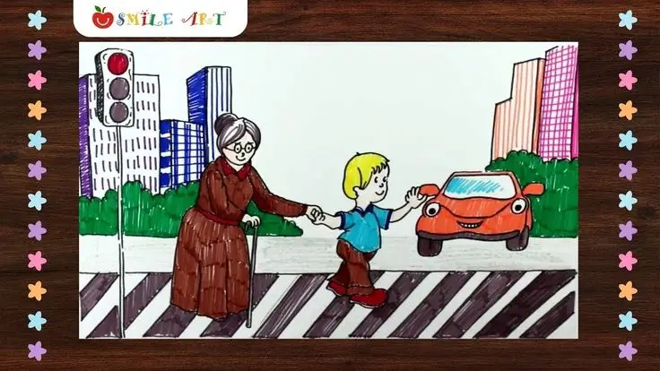 Tranh Tô Màu An Toàn Giao Thông Giúp Trẻ Nhận Thức 33