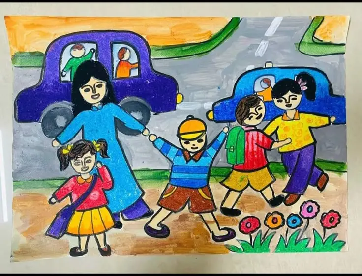 Tranh Tô Màu An Toàn Giao Thông Giúp Trẻ Nhận Thức 38