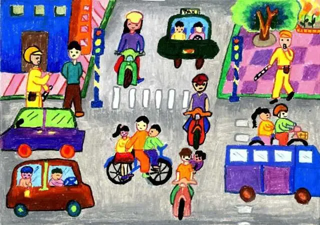 Tranh Tô Màu An Toàn Giao Thông Giúp Trẻ Nhận Thức 40