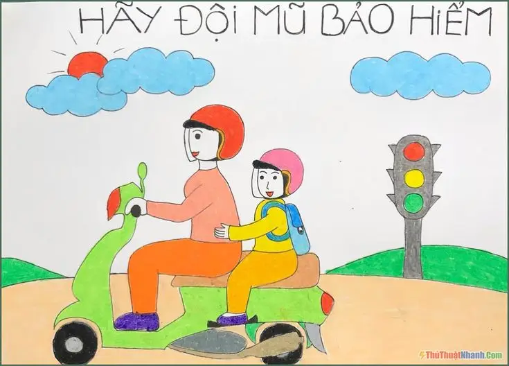 Tranh Tô Màu An Toàn Giao Thông Giúp Trẻ Nhận Thức 77