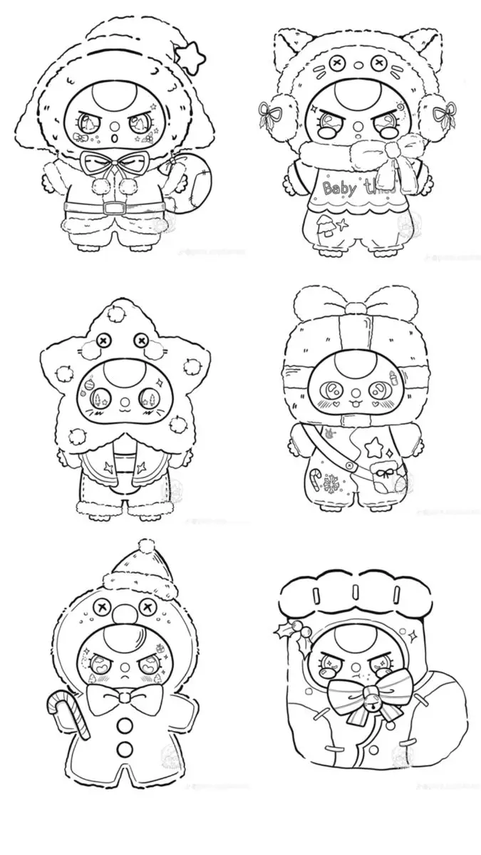 Tranh tô màu anime chibi cute dành cho trẻ em 21