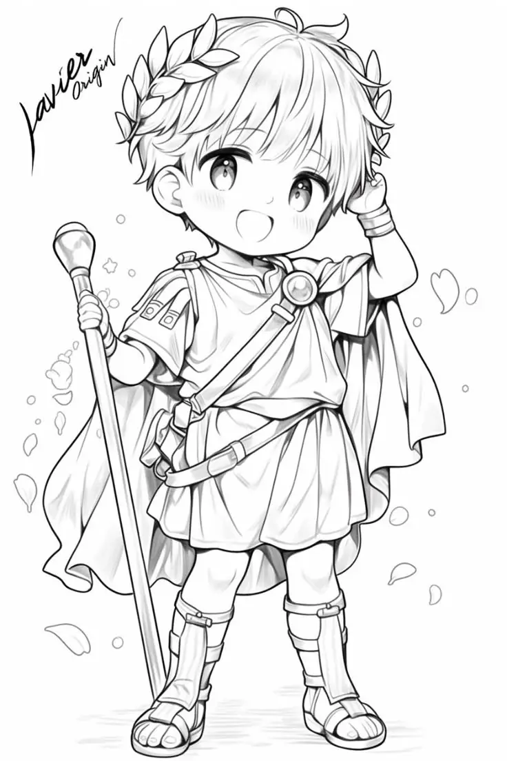 Tranh tô màu anime chibi cute dành cho trẻ em 22