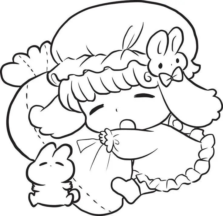 Tranh tô màu anime chibi cute dành cho trẻ em 23