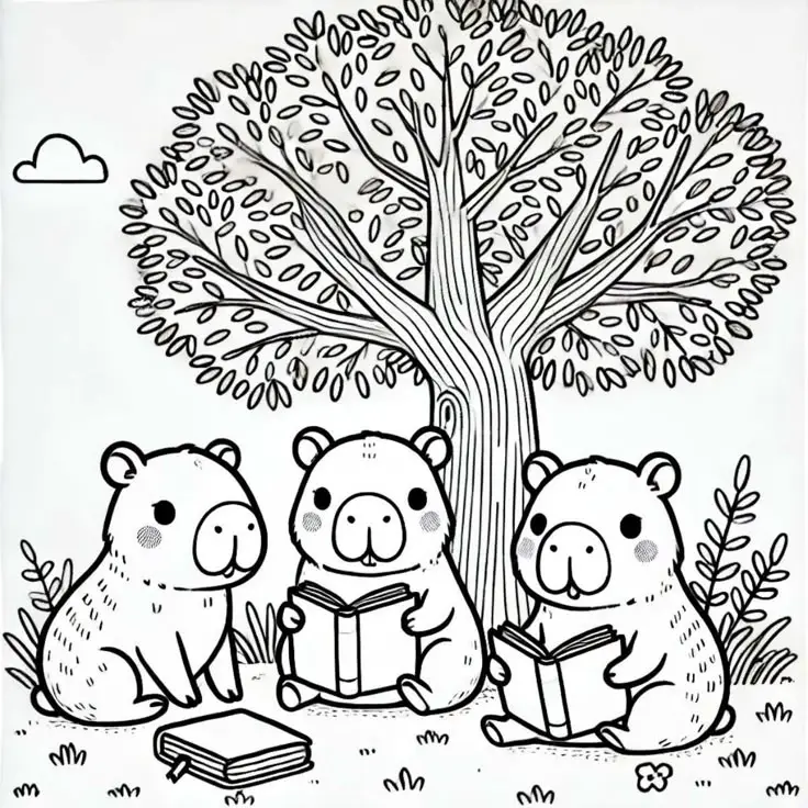 Tranh tô màu anime chibi cute dành cho trẻ em 24