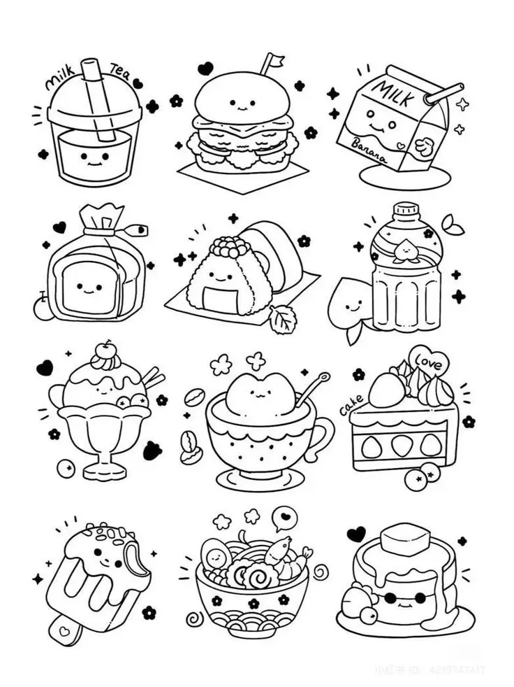Tranh tô màu anime chibi cute dành cho trẻ em 37