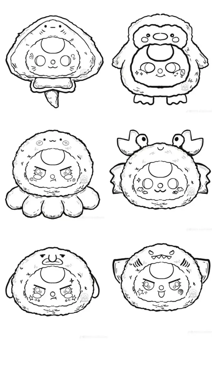 Tranh tô màu anime chibi cute dành cho trẻ em 48