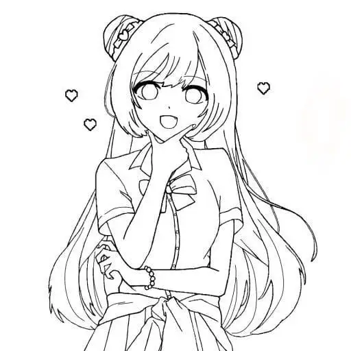 Tranh tô màu anime chibi cute dành cho trẻ em 61