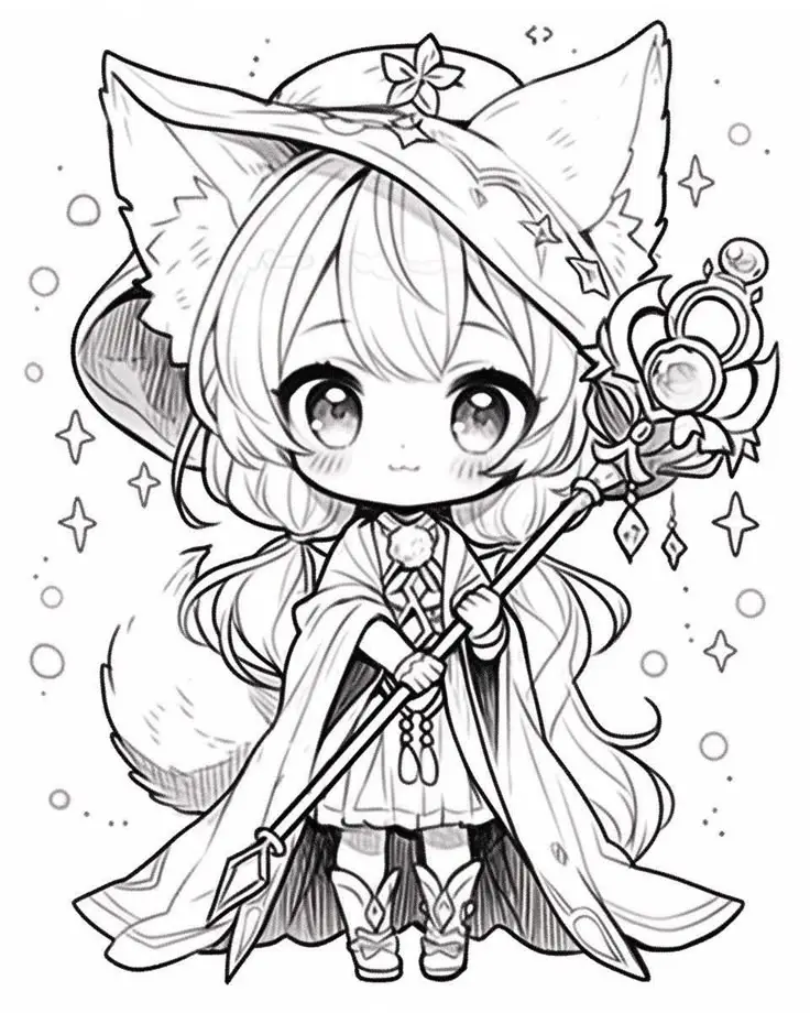50+ Hình Ảnh Tranh Tô Màu Anime Chibi Cute Dành Cho Trẻ Em Thoải Mái Sáng Tạo