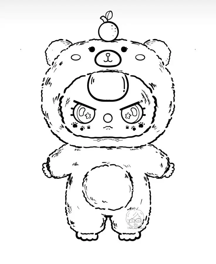 Tranh Tô Màu Anime Cute Đơn Giản Cho Các Bạn Trẻ 14